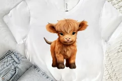 Baby Highland Cow Illustrations PNG Clipart Product Image 3