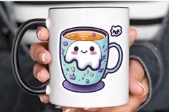 Cute And Creepy Mug Halloween Sticker PNG Clipart Product Image 3