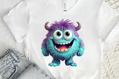 Cute Monster Watercolor Sublimation PNG Clipart Product Image 3