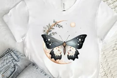 Fairy Night Moth and Moon PNG Clipart Product Image 3
