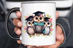 Graduation Owl Friends Sublimation PNG Clipart Product Image 3
