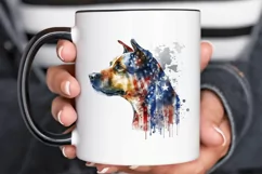 Watercolor Patriotic Dog PNG Clipart Product Image 3