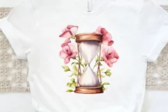 Hourglass Flower Watercolor PNG Clipart Product Image 2