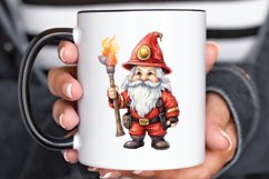 Funny Fireman Gnome Sublimation PNG Clipart Product Image 3