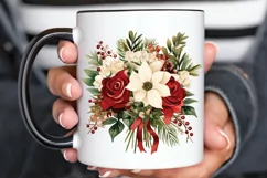 Christmas Flower Bouquet PNG Clipart Product Image 3