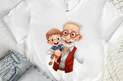 Happy Grandpa and Grandson PNG Clipart Product Image 3
