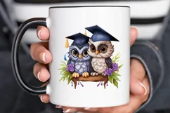 Graduation Owl Friends Sublimation PNG Clipart Product Image 3