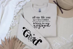 Goodness of God Sleeve SVG, Butterfly Sleeve SVG Product Image 2