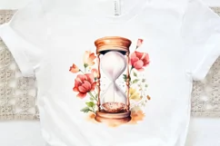 Hourglass Flower Watercolor PNG Clipart Product Image 3