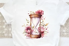 Hourglass Flower Watercolor PNG Clipart Product Image 2