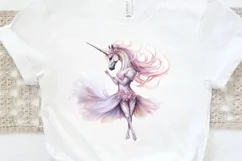 Ballerina Unicorns PNG Clipart Product Image 3