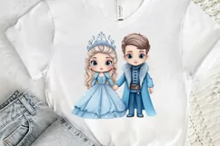 Cute Snow Princess and Prince PNG Clipart Product Image 3