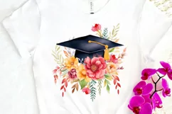 Floral Graduation Caps Sublimation PNG Clipart Product Image 3