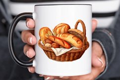 Bread Basket Watercolor Sublimation PNG Clipart Product Image 3