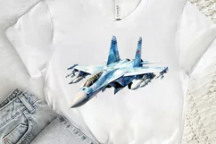 Fighter Aircraft Watercolor PNG Clipart Product Image 3