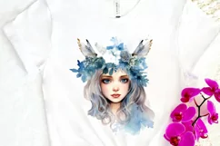 Winter Fairy Watercolor PNG Clipart Product Image 3