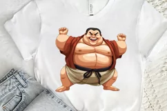 Funny Japanese Sumo Wrestler PNG Clipart Product Image 3