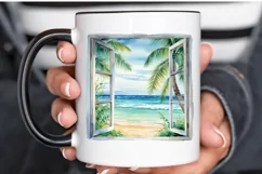 Ocean Window Watercolor PNG Clipart Product Image 3