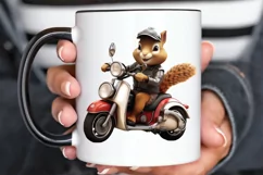 Squirrel Riding A Motorbike PNG Clipart Product Image 3