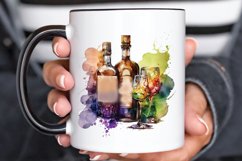 Watercolor Alcohol clipart png clipart Product Image 3
