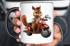 Squirrel Riding A Motorbike PNG Clipart Product Image 3