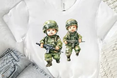 Baby Military Army Watercolor PNG Clipart Product Image 3