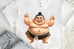 Funny Japanese Sumo Wrestler PNG Clipart Product Image 3