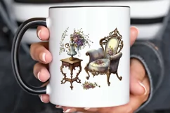 Watercolor Victorian Furniture png clipart Product Image 3