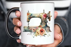 Watercolor Floral Sewing Machines PNG Clipart Product Image 3