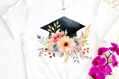 Floral Graduation Caps Sublimation PNG Clipart Product Image 3