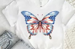 Patriotic American Flag Butterfly PNG Clipart Product Image 3