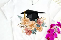 Floral Graduation Caps Sublimation PNG Clipart Product Image 3