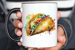 Watercolor Taco clipart png clipart Product Image 3