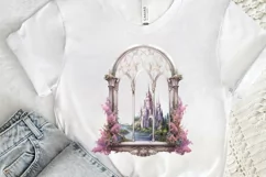 Fairy Castle Window Sublimation PNG Clipart Product Image 3