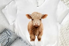 Baby Highland Cow Illustrations PNG Clipart Product Image 3