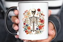 Floral Skeletons Sublimation PNG Clipart Product Image 3