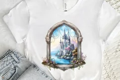 Fairy Castle Window Sublimation PNG Clipart Product Image 3