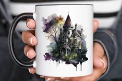 Watercolor Gothic House Clipart PNG Clipart Product Image 3