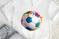 Watercolor Football PNG Clipart Product Image 3