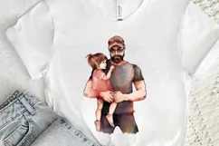 Dad and Daughter Father's Day PNG Clipart Product Image 3