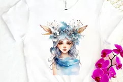 Winter Fairy Watercolor PNG Clipart Product Image 3