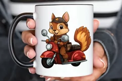 Squirrel Riding A Motorbike PNG Clipart Product Image 3