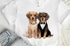 Dog Bride and Dog Groom PNG Clipart Product Image 3