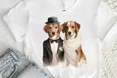 Dog Bride and Dog Groom PNG Clipart Product Image 3