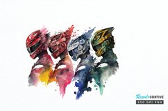 Watercolor Power Rangers PNG Clipart Product Image 1