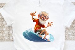 Funny Grandpa Surfing PNG Clipart Product Image 3