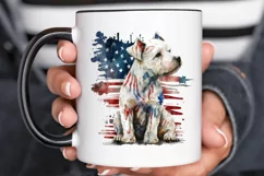 Watercolor Patriotic Dog PNG Clipart Product Image 3