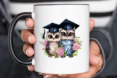 Graduation Owl Friends Sublimation PNG Clipart Product Image 3