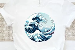 Japanese Kanagawa Wave PNG Clipart Product Image 3