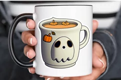 Cute And Creepy Mug Halloween Sticker PNG Clipart Product Image 3